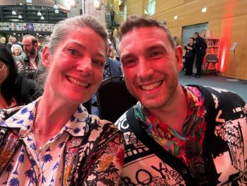 Head and shoulder image of Alice and Matt smiling