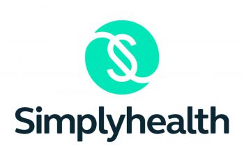 White background with light green circle with 'S' in the middle in white and 'Simplyhealth' written underneath in black