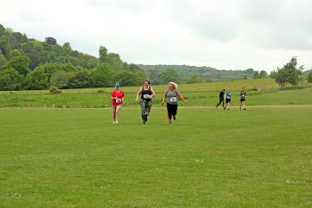 mountain bikers on a hill