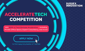 A banner with the AccelerateTech competition logo, reading 