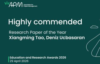 APM award certificate for Dr Tao