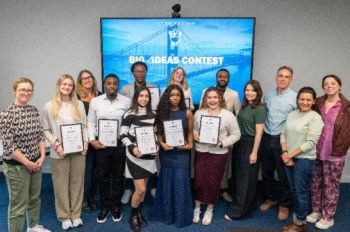 A group image of the Sussex finalists with the Careers and Entrepreneurship team