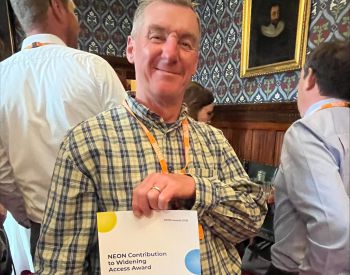 Chris Derbyshire, Partnerships Manager in the Widening Participation team.