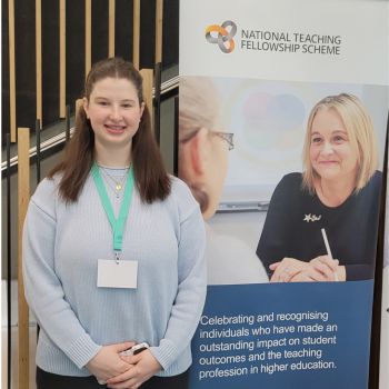 Kristabel reprsenting the Business School and TASK at the national teaching fellows conference