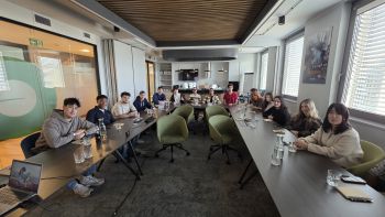 Student visiting the Givaudan premises for a taste test