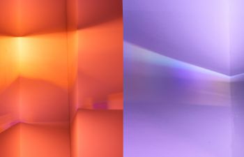 screem with orange and purple boxes