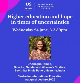 Poster for Centre for International Education 2026 Inaugural Lecture on Education for Progressive Futures