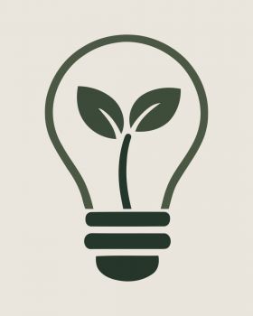 A graphic of a lightbulb