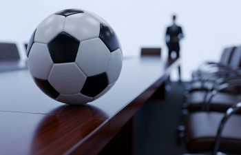 Football on conference room table