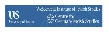 Centre for German-Jewish Studies logo: blue banner with white text overlay