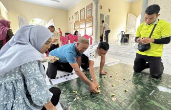 Community mapping workshop in Indonesian village