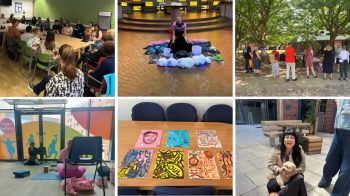 A collage of six pictures illustrating a range of staff networks activities