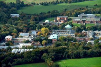 Aerial photo of campus