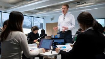 Students studying for an MBA