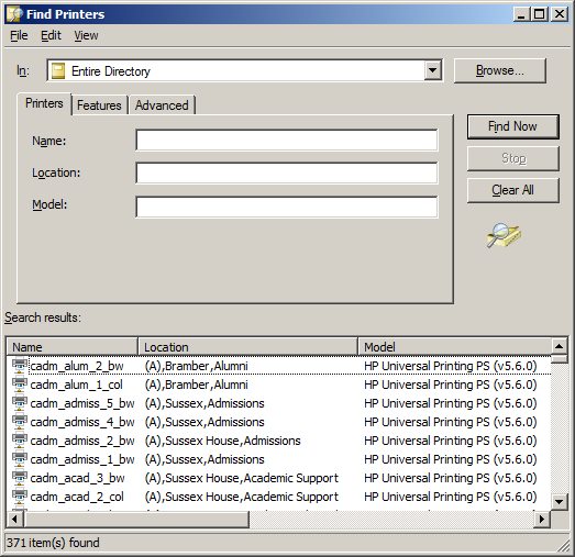 Installing a Printer on a Windows 7 Workstation : GDSC Printers ...