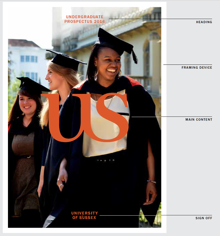 Prospectus cover example showing symbol-led cover treatment