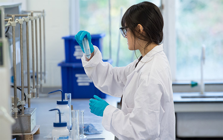 An academic using equipment at the University of Sussex