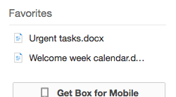 Favourite files in box