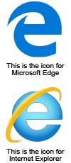 The difference between Microsoft Edge and Internet Explorer icons