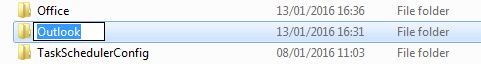Renaming Outlook folder