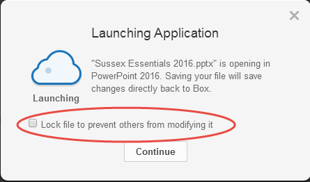 Locking files in Box