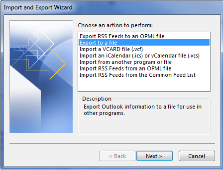 Export to a File