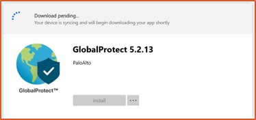 Global Protect downloading screenshot