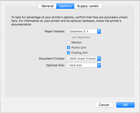 Instructions to add the newer MFD queue to Mac computers