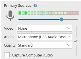 Audio input working