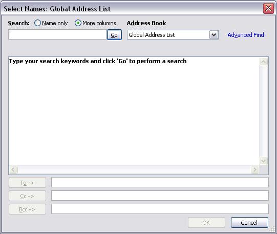 Outlook GAL - More Columns to search by surname Outlook GAL - More Columns