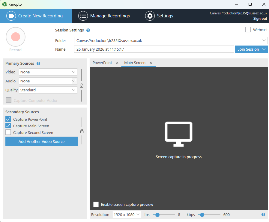 Panopto no audio Panopto no audio