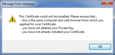 Comodo certificate collection error