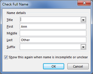 Outlook 2013 contact edit