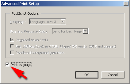 Acrobat advanced print options