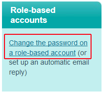 Role-based account password changing