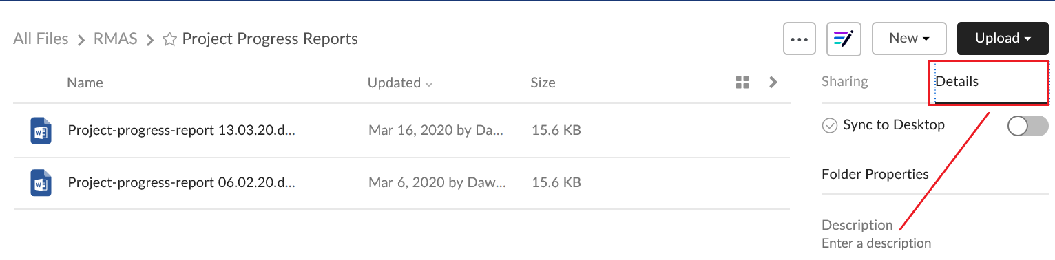 How to add descriptions to folders and files
