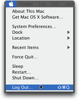 Mac OSX logout logout