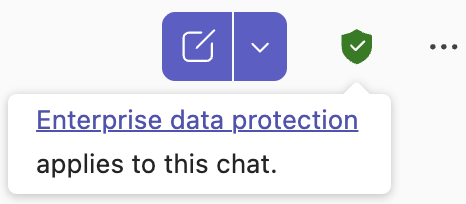Screenshot of the green 'data secure' shield