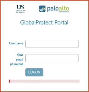 Global Protect portal log in
