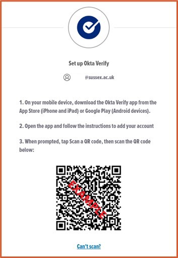 Okta Verify QR Code