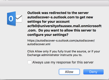 outlook setup exchange account on mac