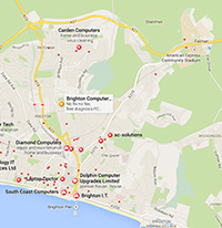 map of services in Brighton
