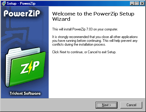 power zip install window