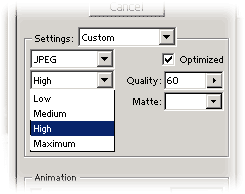 jpeg settings