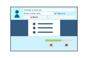 lecture capture monitor with recording controls