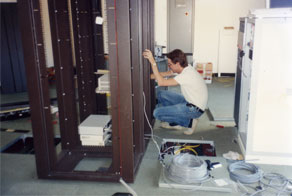 working in the Chichester machine room