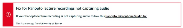 fix for Panopto audio alert on canvas