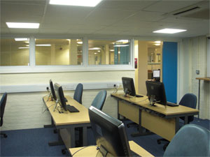 The new computer room in the IT Services user area in Shawcross.