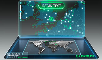 screenshot of the speedtest.net homepage