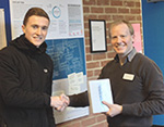 Luke collects his new iPad